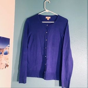 Ann Taylor Loft Cardigan - Royal Purple